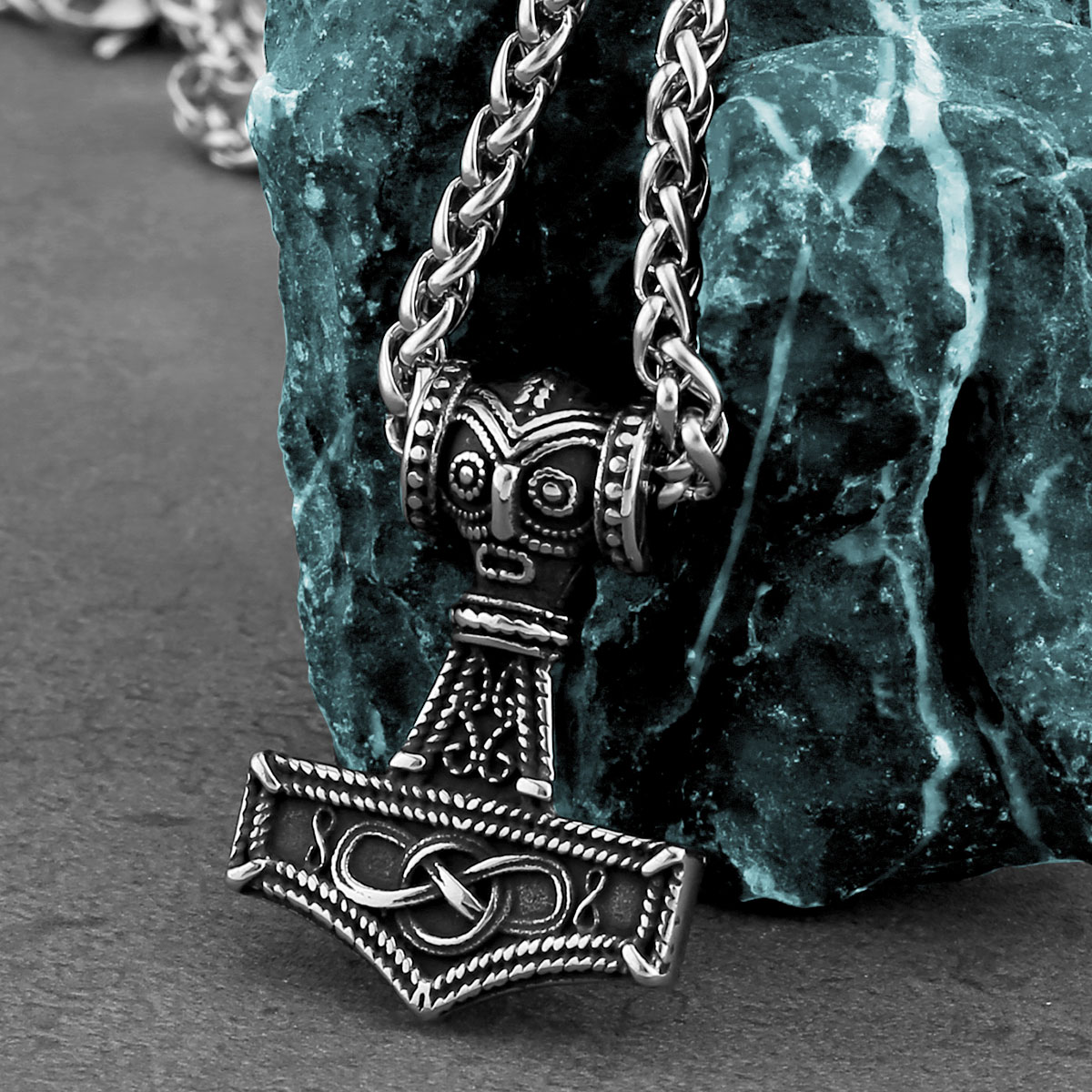 Battle Rope Anchor - Moda Viking Çapa Mjolnir Kolye Paslanmaz