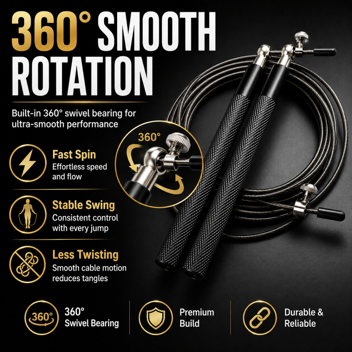 360 Derece Döner Bilyalı Hızlı - Jump Rope Speed Bearing incelemesi ve fiyatı